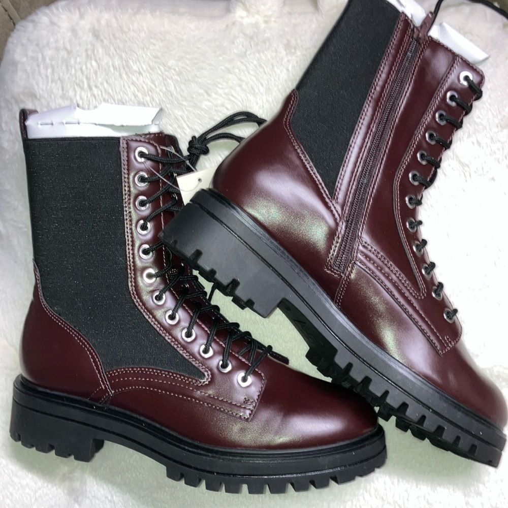 New No Boundaries Brown Combat Boots